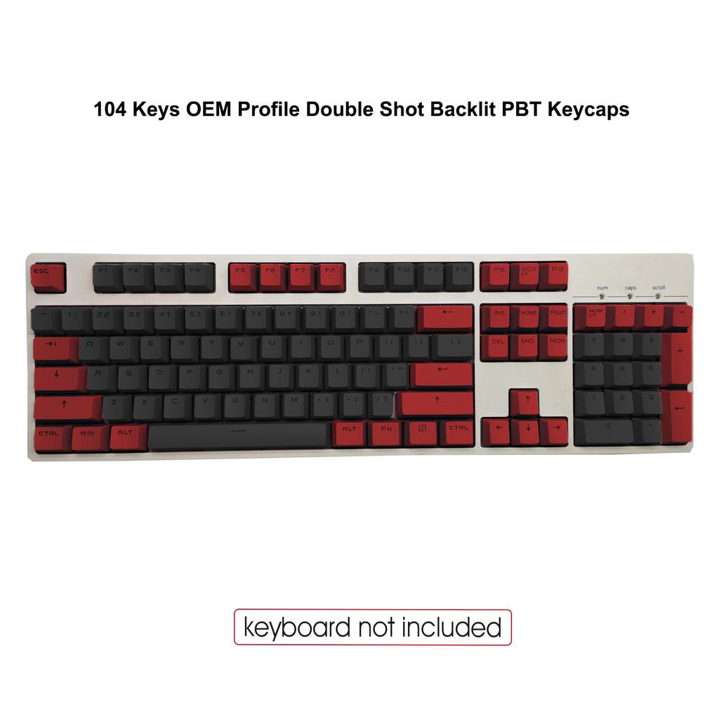 Xiaomi Womier 122 Keys Retro Black PBT Keycap Double Shot Cherry Profile Key Caps for Cherry MX Switches Mechanical Gamer Keyboard