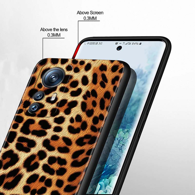Luxurious leopard print pattern Phone Case For Xiaomi Mi 15 14 13 13T 12 12T 12S 11 11i 11T Pro Ultra Lite 5G Black Soft