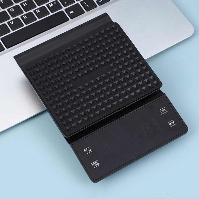 Digital Coffee Scale Kitchen Coffee Scale Coffee Measuring Scale Plastic Texture for Kitchen and Espresso Making
