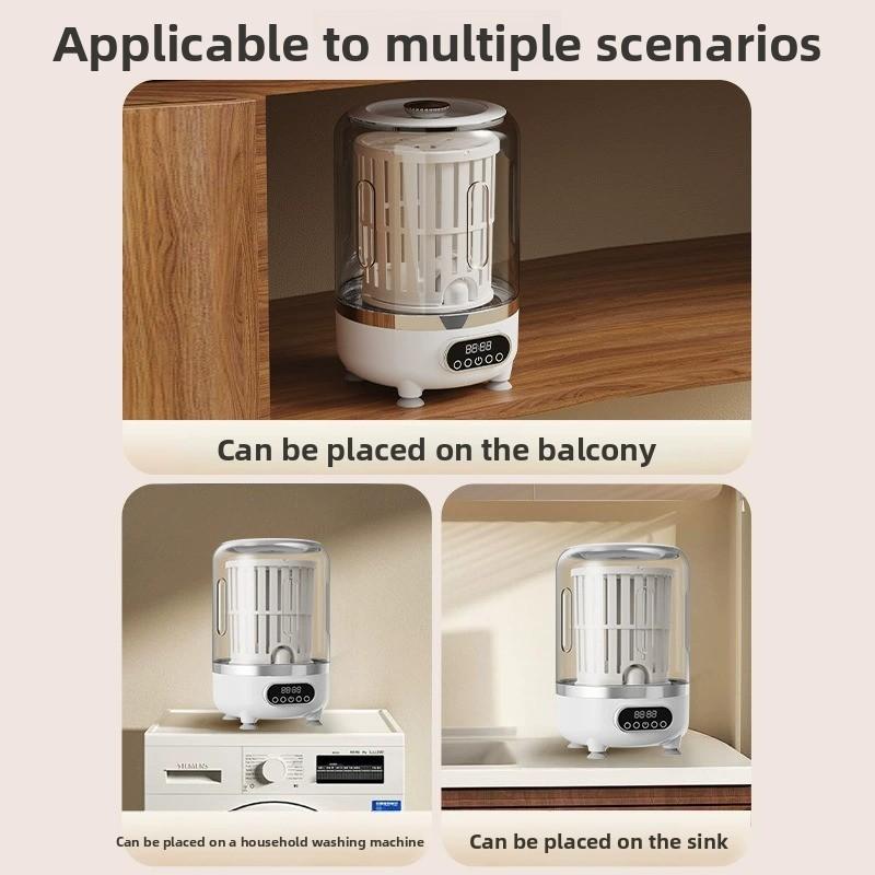 Mini lavadora portátil inalámbrica para ropa interior y calcetines, recargable y compacta