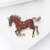 Creative Rhinestone Horse Brooches Party Favors  Animal Lapel Pins Horse Head Brooches  Chinese Latest Year Couple  Present