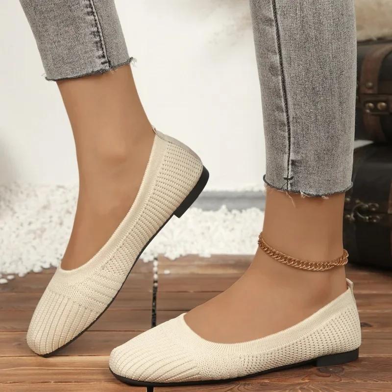Chaussures pour femmes les plus vendues Automne 2024 Bout pointu Semelle souple Chaussures décontractées Mode femme Mesh Respirant Chaussures plates Zapatos