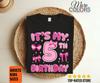 Its My 5th Birthday Shirt Cute Girl Pink Bow First Birthday Party Outfit Unisex Celebration Cake Smash Gift Baby Graphic Tee Unisex