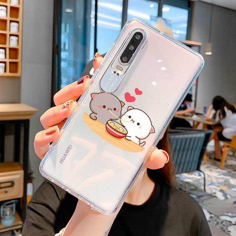 FHNBLJ Mochi Peach Goma Cat Phone Case For Huawei P 20 30 40 pro lite Psmart2019 Honor 8 10 20 Y5 6 2019 Nova3E