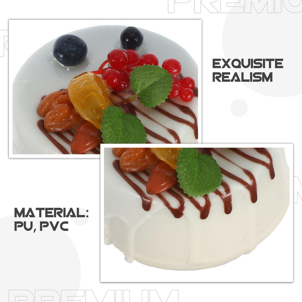 Artificial Realistic Birthday Cake Simulation Food Photography Prop Bakery Display Decorative Fake Dessert Artificial Food