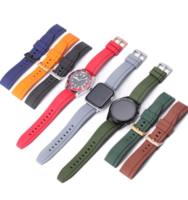 Fluororubber Watch Strap CompatibleGT2Universal Watch Band Style Waterproof Smart Rubber Watch Band for Men and Women20mm22mm
