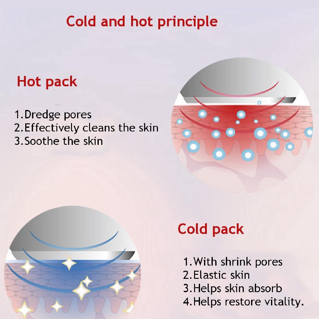 1000mAh Multifunction LED Hot Cold Hammer Ultrasonic Cryotherapy Facial Lifting Vibration Massager Face Body Spa Ion Beauty Instrumen