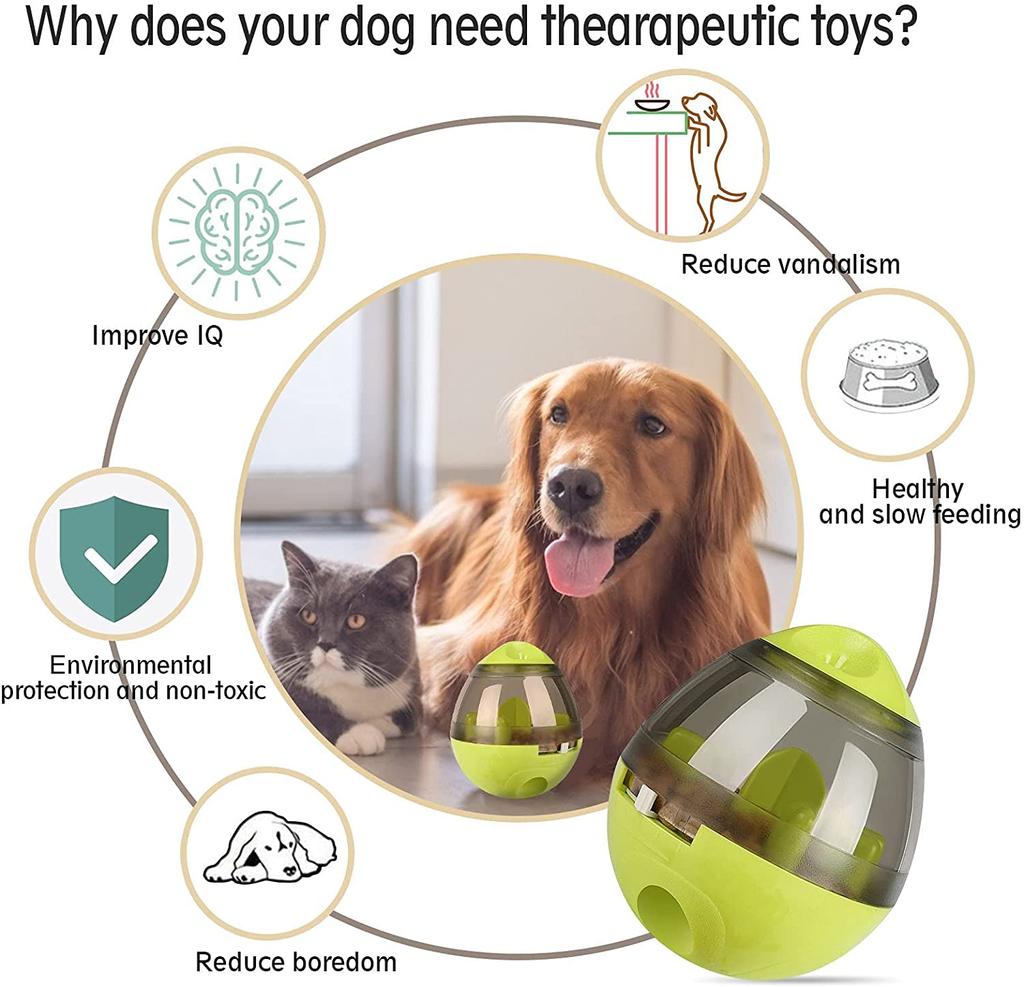 Dog Treat Ball IQ Treat Dispensing Cat Toys Interactive Food Puzzles Ball for Dogs Pet Slow Feeder Ball Puppy Treat Dispenser