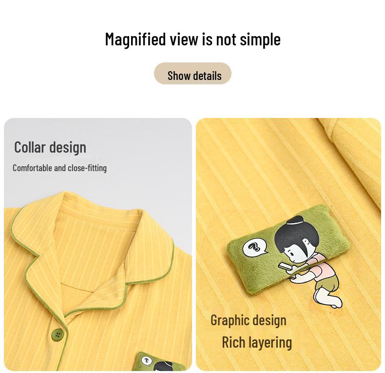 Couples' Velvet Pajamas Set: Autumn/Winter Fashion for Men & Women