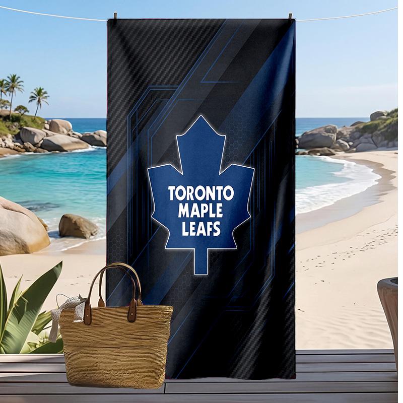 Asciugamano da Spiaggia Stampa Toronto Maple Leafs Morbido Portatile Asciugatura Rapida?Asciugamano Asciutto Per Piscina Vacanza Estiva Sport all'Aperto