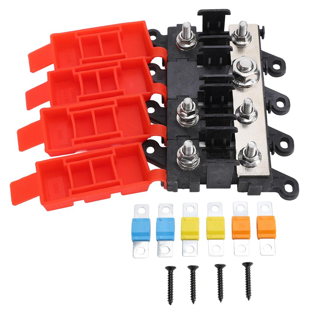 Bolt On Fuse Holder Kit with 30A 60A 100A Fuse Excellent Conductivity for Automotive Boat RV