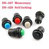 6pcs Self-Lock /Momentary Pushbutton Switches DS427 DS428 12mm OFF- ON Push Button Switch 3A /125VAC 1.5A/250VAC DS-427 DS-428