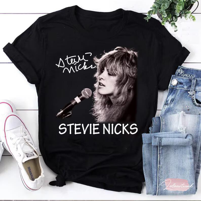 Stevie Nicks 5 Rock Band Merch T-shirt Stevie Nicks Shirt Fleetwood Mac Shirt S