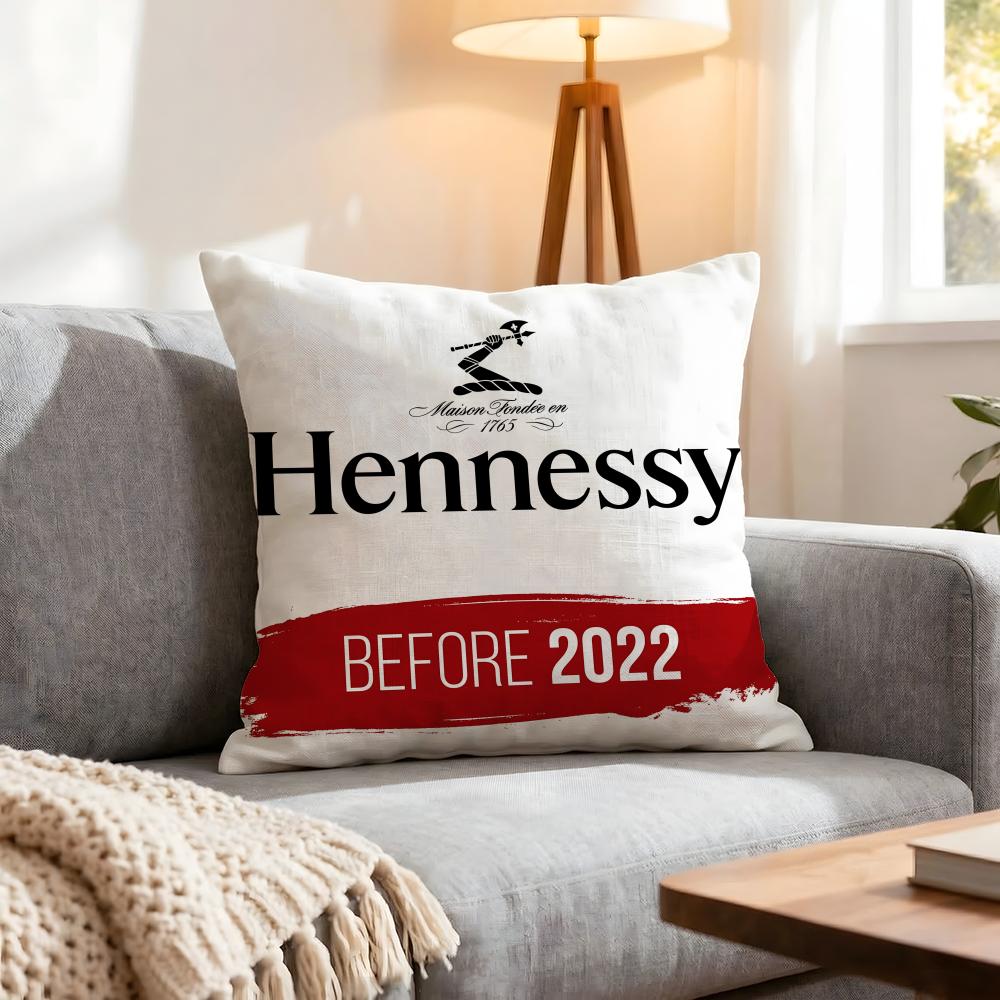 Premium Hennessy Cushion Cover 1Pcs Decorative Covers Soft Cushion Case For Sofa Couch Decor 40X40 45X45 Pillowcases