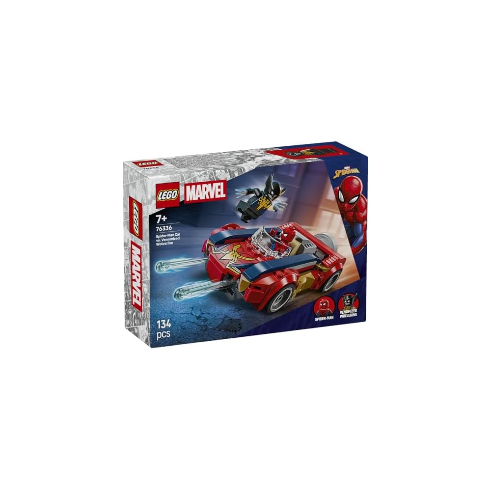 LEGO Marvel Spider-Man vs Venom Wolverine Battle Toy Set Building Blocks for Kids Ages 7-9
