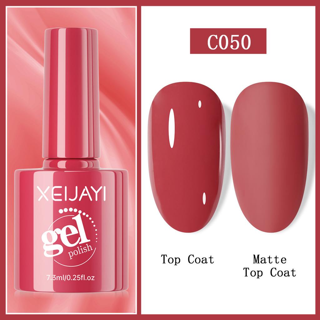 Popular Color Cherry Red True Red Solid Color Series Whitening Long-lasting Nail Polish Glue Phototherapy