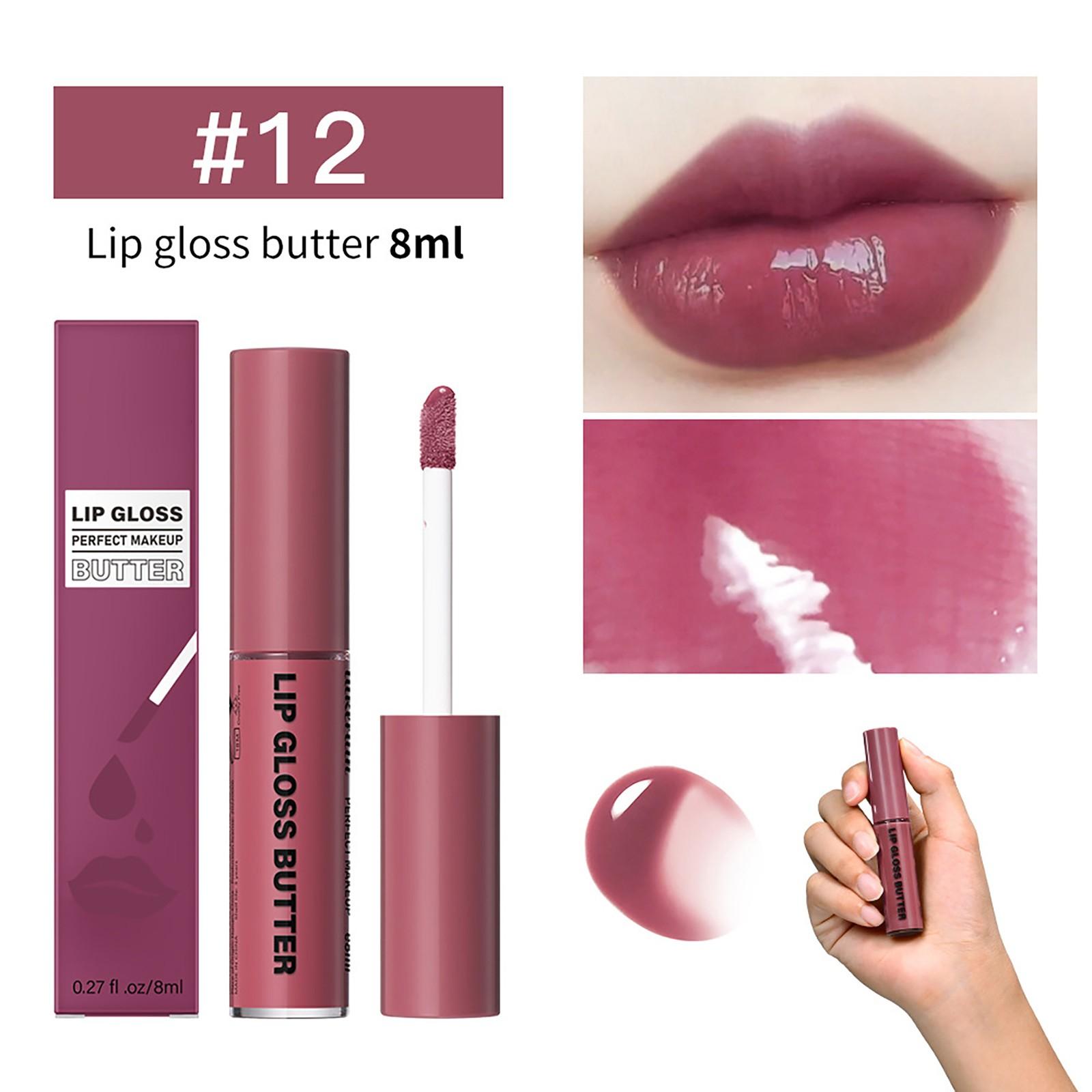 

Блеск для губ Butter Gloss Lip Glaze Увлажняющий зеркальный блеск для губ Long-Sticking Color Lip Glaze Lip Liquid 8 мл One Size