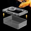Reptile Lizards Geckos Feeding Bowls Prevent Tenebrio Molitor and Blaptica Dubia Anti Overturning Trough Feeder Transparent