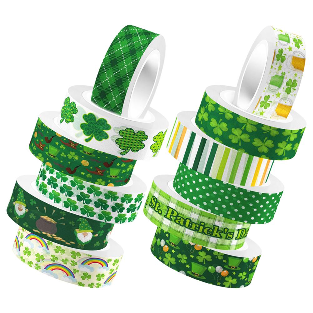 

12 рулонов Четырехлистная лента васи Декоративные ленты Винтажный скрапбукинг своими руками