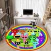 1PC Rainbow Characters Office Round Rug, Non-slip, Soft and Durable Office Rug for Interior Decoration, Perfect for Office, Beautiful Decoration