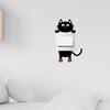 Abnehmbarer Schalteraufkleber Niedliche Schwarze Katze Lichtschalteraufkleber Cartoon Katze PVC Wandaufkleber für DIY Heimwandschalter Dekor