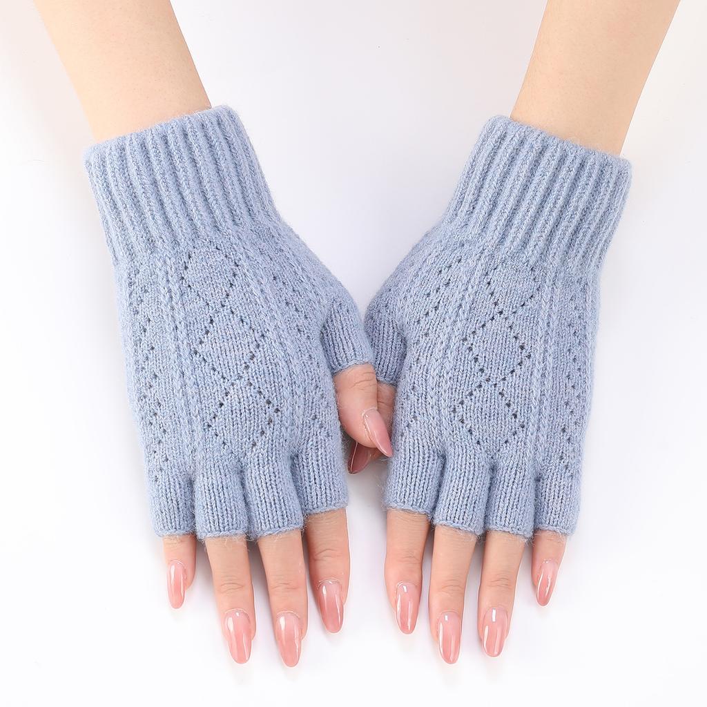 Neuer Herbst- und Winter-Damen-Strick-Woll-Warm-Handgelenk-Schutz mit einem rautenförmigen ausgeschnittenen Finger-Arm-Schutz und einem modischen fingerlosen Ärmel