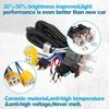 2 Headlight H4 Headlamp Light Bulb Ceramic Socket Plugs Relay Wiring Harness Kit 12V