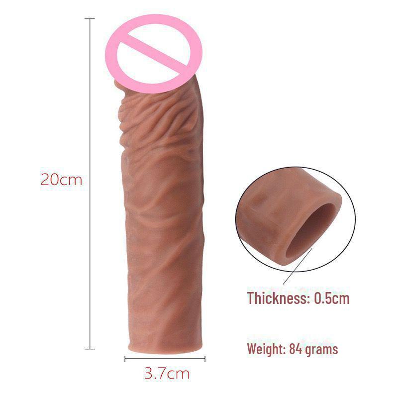 Thickened Wolf Tooth Penis Sleeve Set - Hollow Dildo for Men & Women