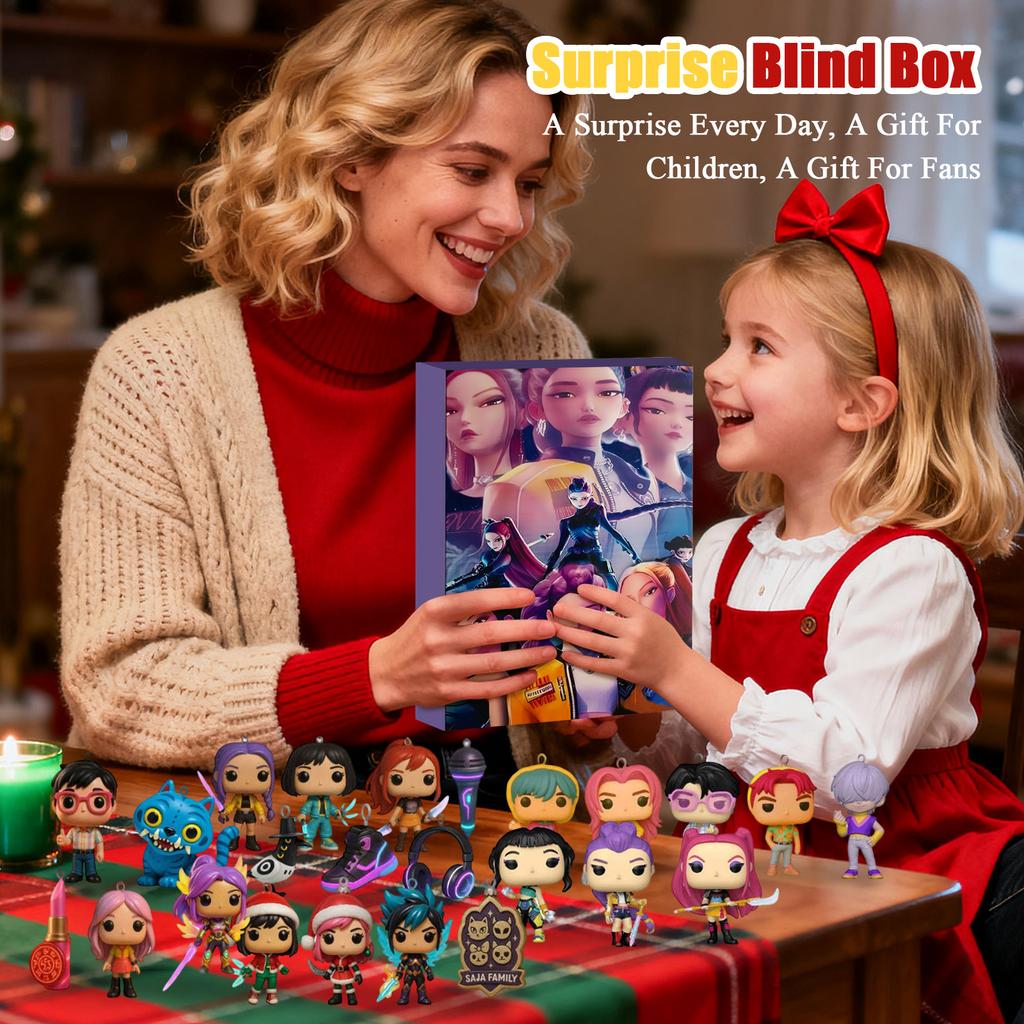 3D Puppen Überraschungsbox, 24 Puppen warten darauf, von Ihnen ausgepackt zu werden, Weihnachtsüberraschungsgeschenk für Freunde und Kinder