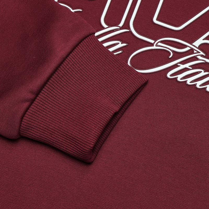 Fila Fashion Casual Fleece Hooded Sweatshirt Women Tops Rose-Red F11W519218FWI