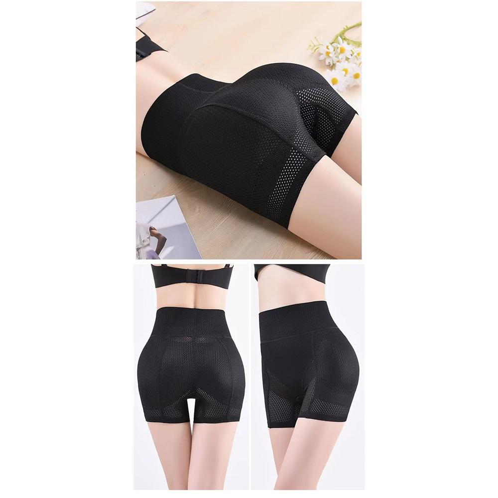 Women's High Waisted Butt Lifter Shorts, Removable Pad Tummy Control Shapewear, Breathable Seamless Hip Enhancer Underwear