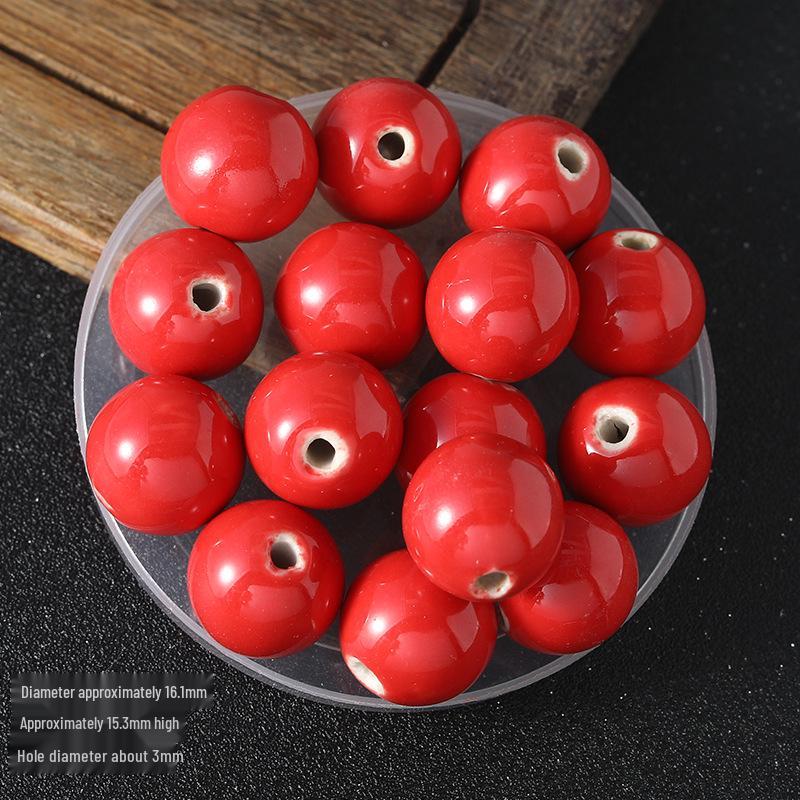 16mm Retro Ceramic Beads for DIY Bracelets & Necklaces