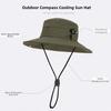 New Sunshade Bucket Hat Quick-drying with Compass Fishing Hats Waterproof Anti UV Sun Cap Summer