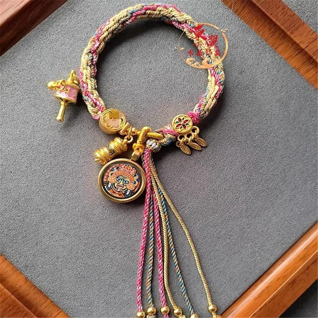 Tibetan Hand Rope Zakiram's Year of Life Lucky Beads Powder Bracelet Thangka Dream Catcher Net Rope Wash Wutai Mountain Jewelry