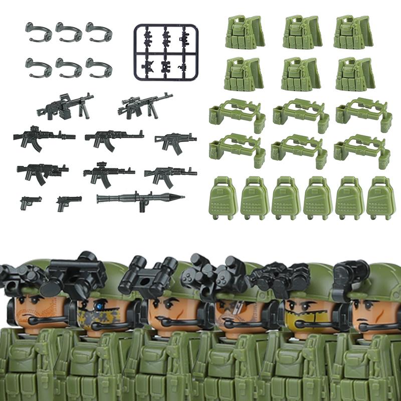 Moderne Stadt SWAT Kommando Figuren Spezialkräfte Figuren Bausteine RU UN Armee Soldat Polizei Militär Waffen Steine Spielzeug