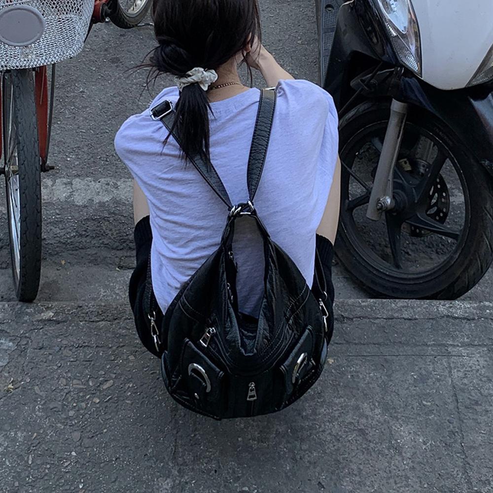 

Простые сумки через плечо, новые женские многофункциональные мягкие кожаные рюкзаки, модные дорожные сумки большой вместимости