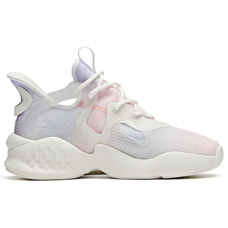 Anta Textile, Synthetic Leather Cushioning Low Top Chunky Sneakers Women's Oxygen Blue 122028085-8