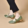 Low-heeled Mary Jane Shoes Women's Spring New One-word with Shallow Mouth Single Shoes Simple New Chinese Style