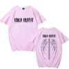 Womens Oversized Loose Fit Cotton T-Shirt With Graphic Print Round Neck Short Sleeve Casual Top