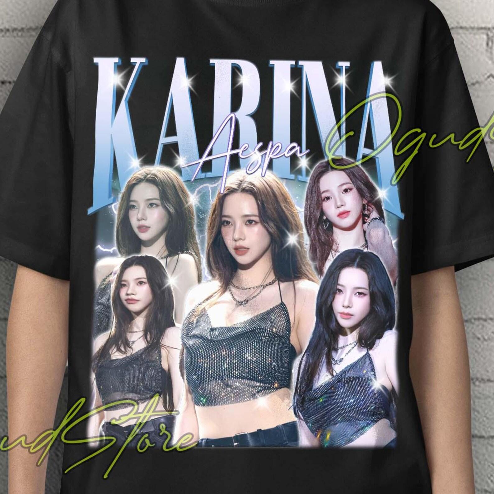 Karina Aespa Tee, Karina Tshirt, Karina Kpop Shirt, Retro Karina Retro Tees, Karina Korean Singer, Karina Idol Kpop Gift, Kpop Idol Gift S