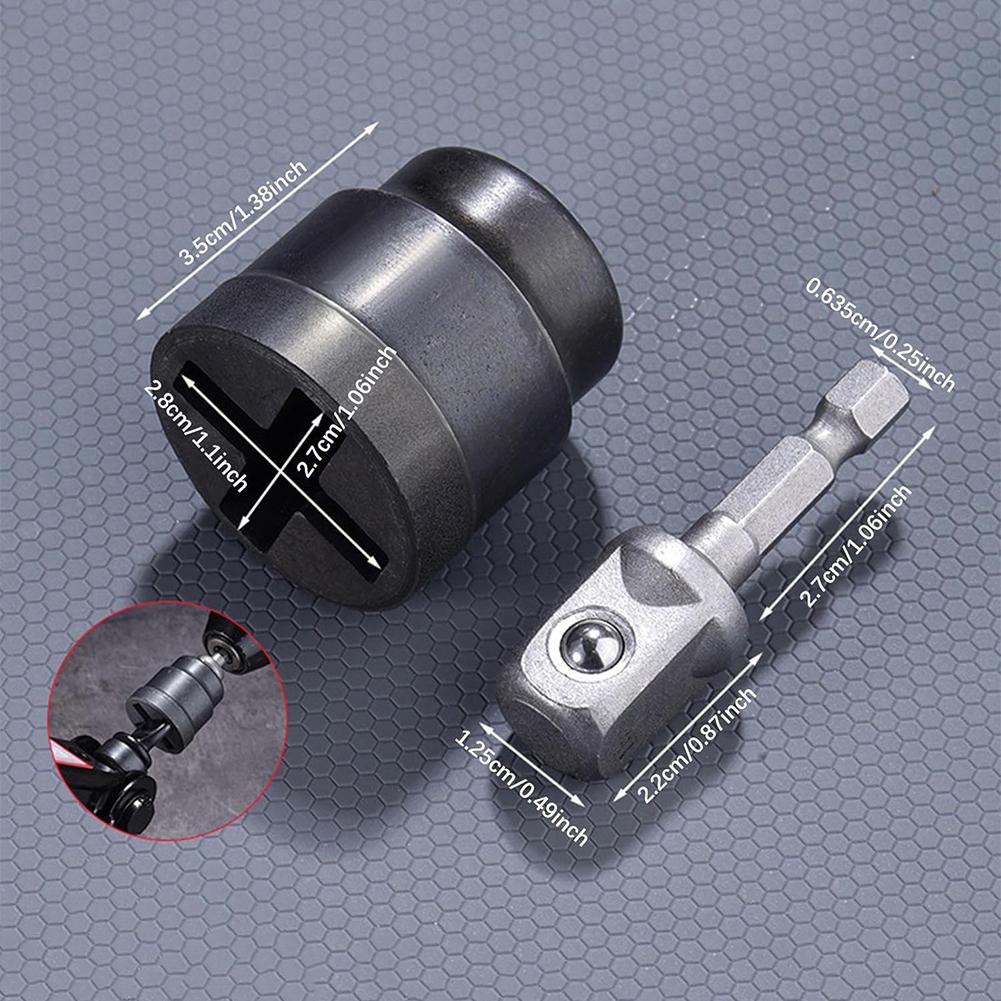 Car Jack Adapter Jack Socket Adapters for Hand Drill Rust-Resistant Converter Tool Change Attachment Accessories for Auto Repair