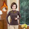 Autumn and Winter Bottoming Sweater Fashion Jacquard Warm Sweater Knitted Sweater for Women Loose Plus Size Mother's Sweater with Plush Sweater