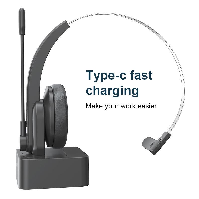 Bluetooth Wireless Headset for Customer Service, Truck Drivers, and Aviation