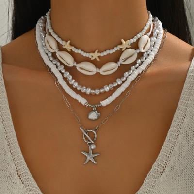 Imitation Pearl Necklace Shell Jewelry Niche High-end Clavicle Chain Women's Ocean Necklace Light Luxury Necklace