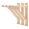 3Pcs Solid Wood Triangle Shelf Brackets Wall Mount Shelf Supports Decorative Floating Wood Brackets for Plant Hanger Pendant