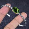 Peridot Gemstone 925 Sterling Silver Cuff Bangle Adjustable