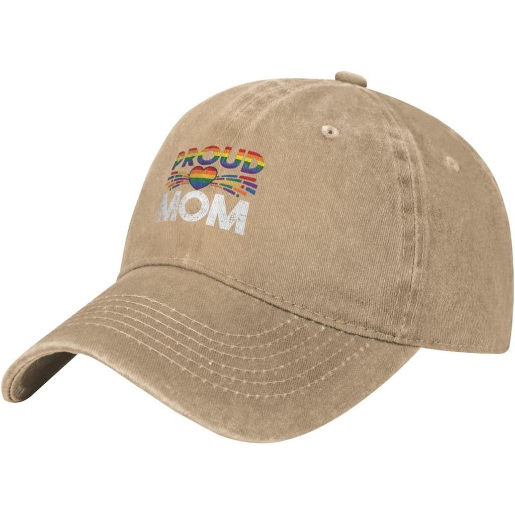Stolze Mama LGBT Pride Regenbogen Gewaschene Baseballkappe Verstellbar Outdoor Lässig Papa Hut
