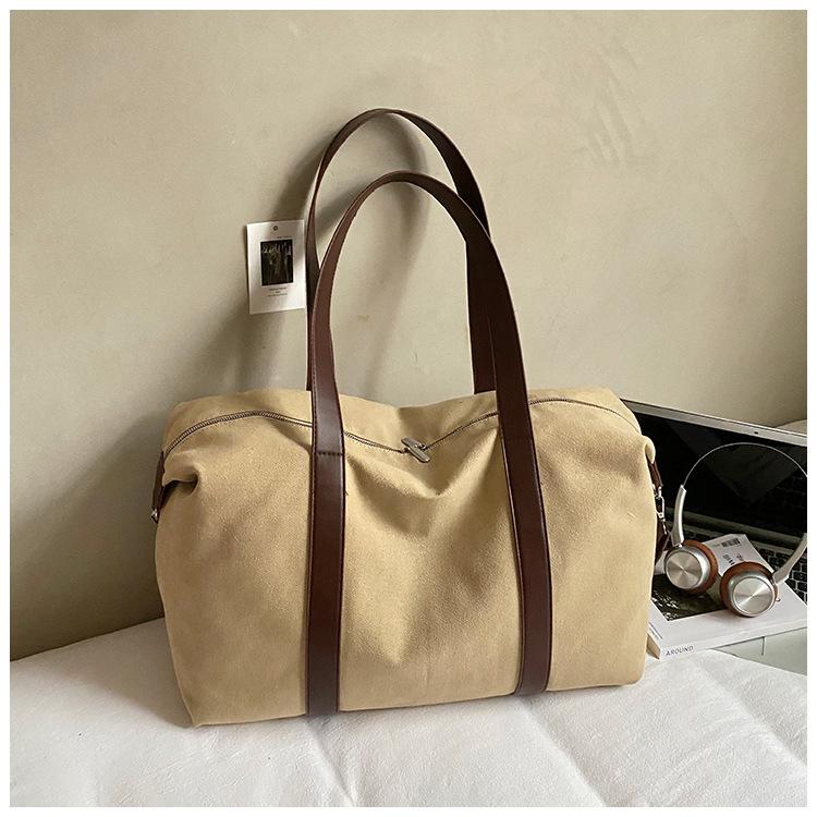 

Large-capacity commuter canvas bag women s 2025 new autumn and winter shoulder bag casual versatile light messenger tote bag хаки