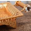 Kitchen Supplies, Hotel KTV Fruit Tray, Metal Service Gold, Rectangular Handle Decorative Nuts, Candy, Snacks