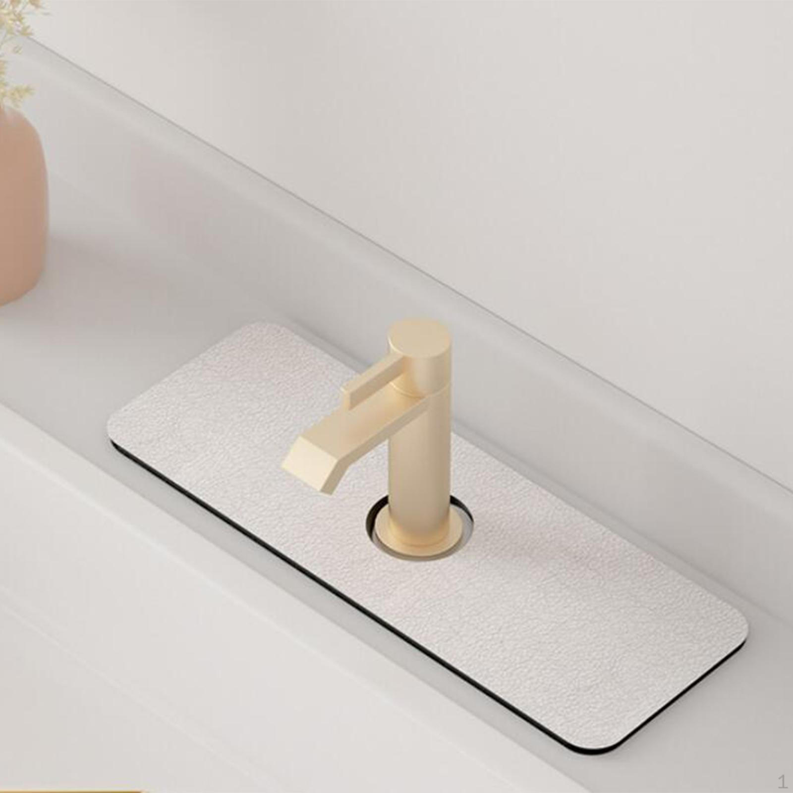 

Water Catcher Mat Sink Draining Pad Behind Kitchen Absorbent for Bathroom Countertop 1PCS